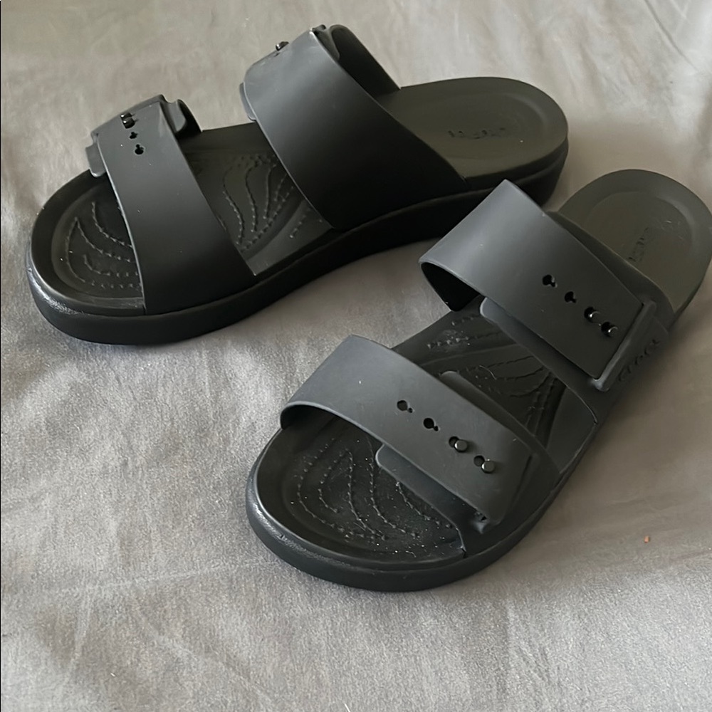 Crocs Black Slide Sandals